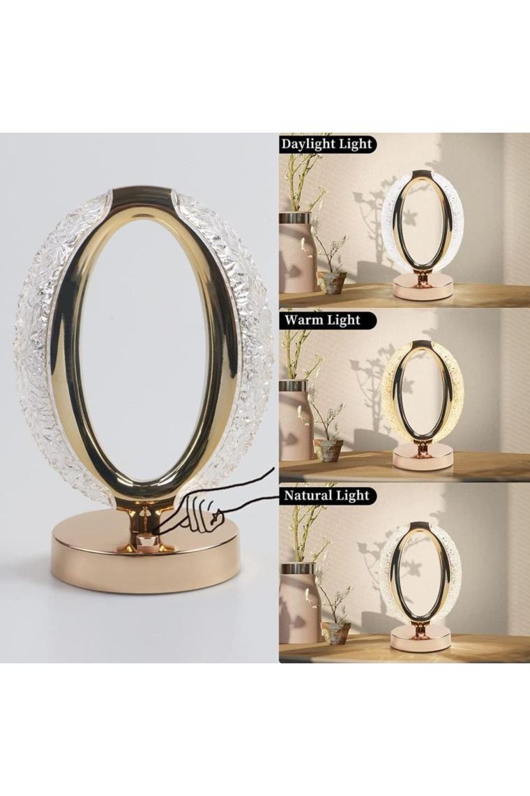 Torima Lw-21 Şarjlı Kristal Elmas Masa Lambası Dokunmatik Romantik Akrilik LED Gece Lambası