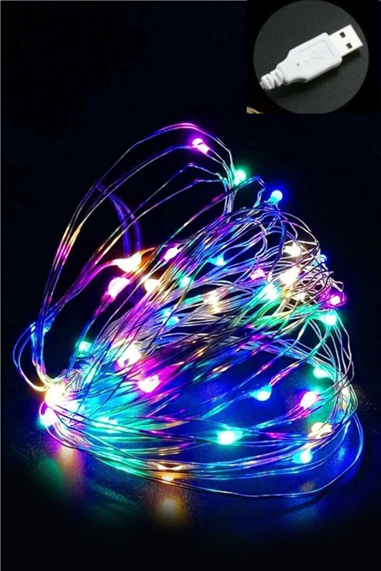 Alshop Peri Led Işık 5 Metre Usb ile Çalışan Çok Amaçlı Dekoratif Aydınlatma
