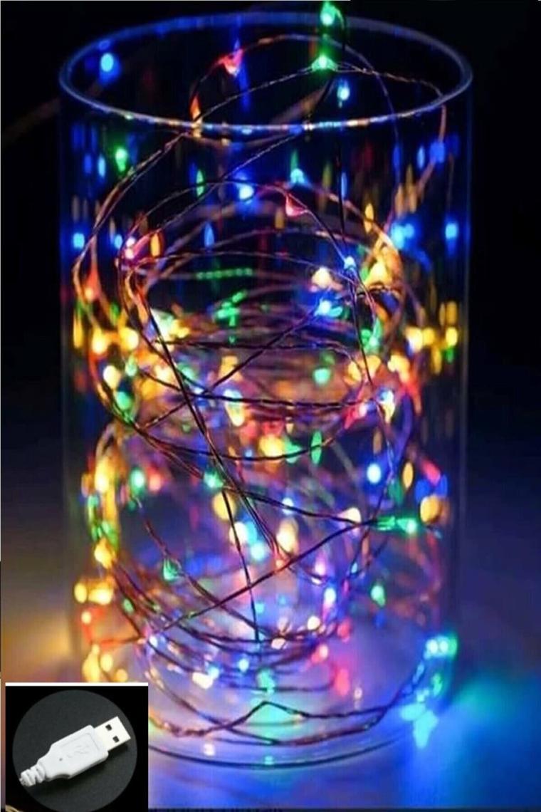 Alshop Peri Led Işık 5 Metre Usb ile Çalışan Çok Amaçlı Dekoratif Aydınlatma