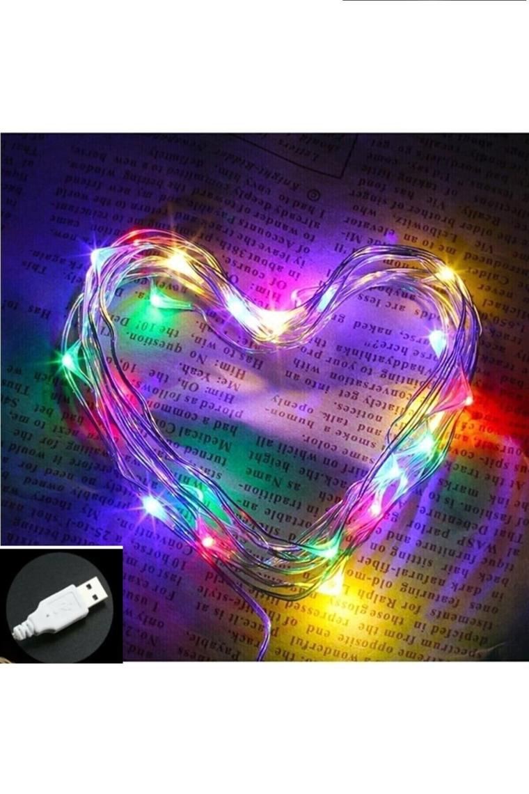Alshop Peri Led Işık 5 Metre Usb ile Çalışan Çok Amaçlı Dekoratif Aydınlatma