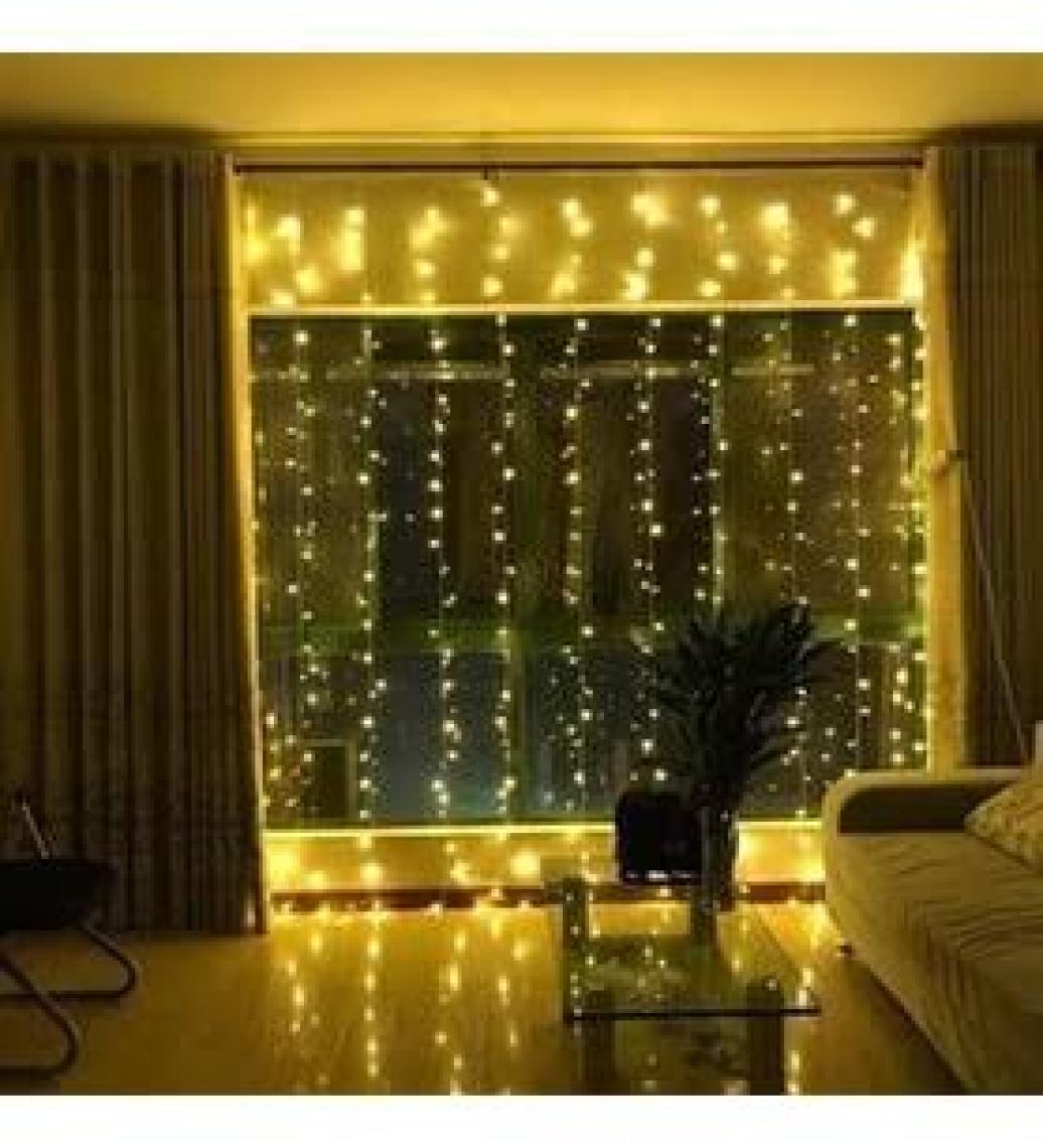 İtc Store 8 Fonksiyonlu 200 Led 10 Saçak Şerit Led 2x2 Perde Ip Led  (Gün Işığı)