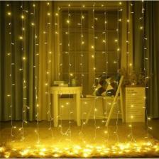 Technosmart 3x2 Metre Perde LED Animasyonlu 12 Saçaklı 240 Ledli Fişli Eklenebilir 8 Fonksiyonlu