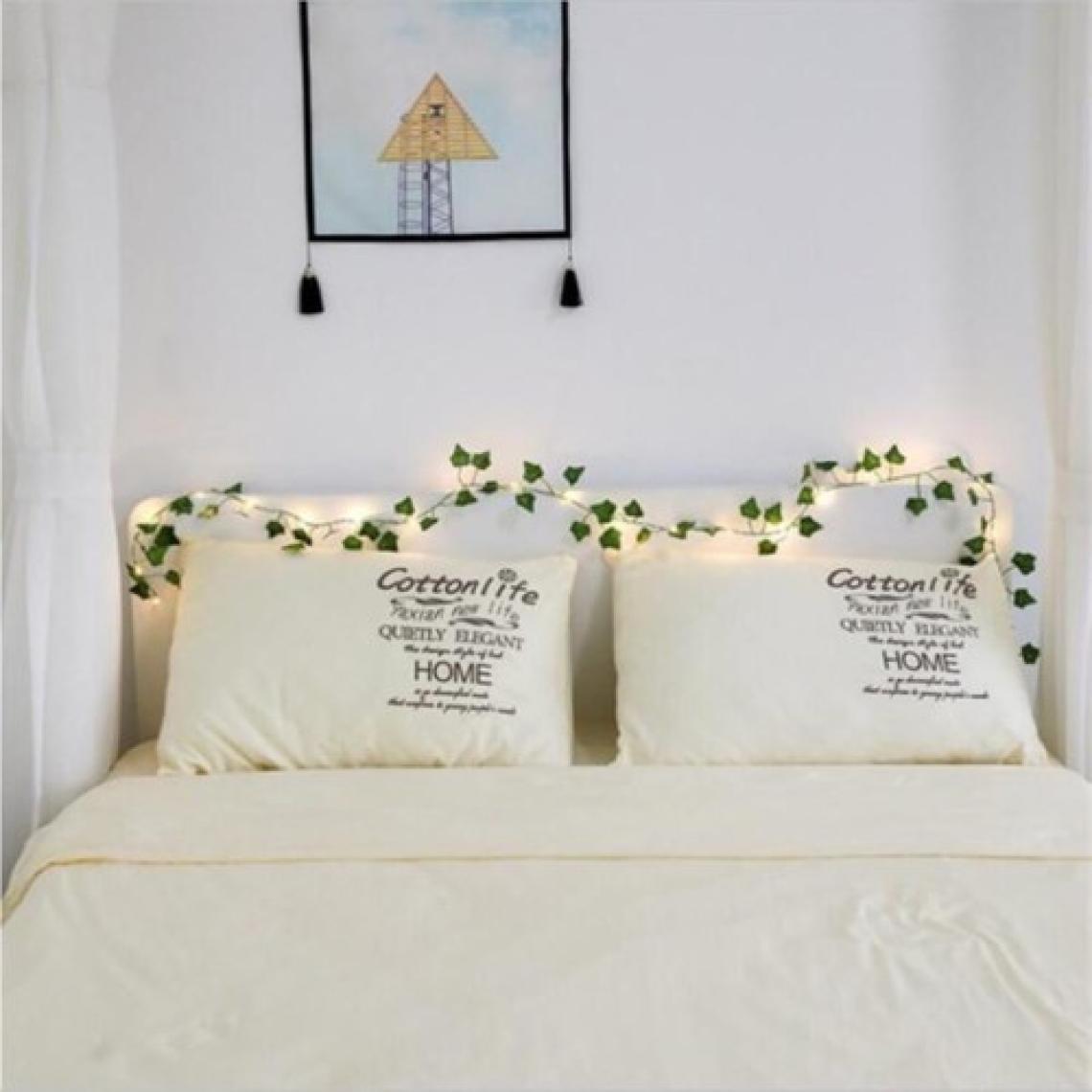 CajuArt Dekoratif Büyük Yapraklı 2 Metre Sarmaşık Çiçek LED Işık