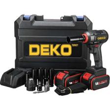 Deko DK5810TS 58V 10AH Kömürsüz Motor Darbeli Çift Vuruş Bijon Somun Sökme Makinesi Matkap Seti 520NM