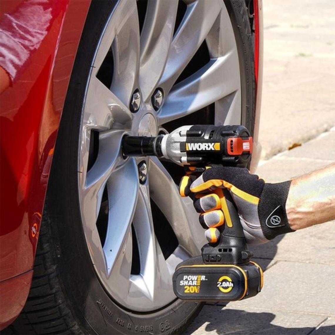 Worx WX272 20VOLT/2.0AH Li-Ion Çift Akülü Şarjlı 300NM Kömürsüz Profesyonel Somun Sıkma