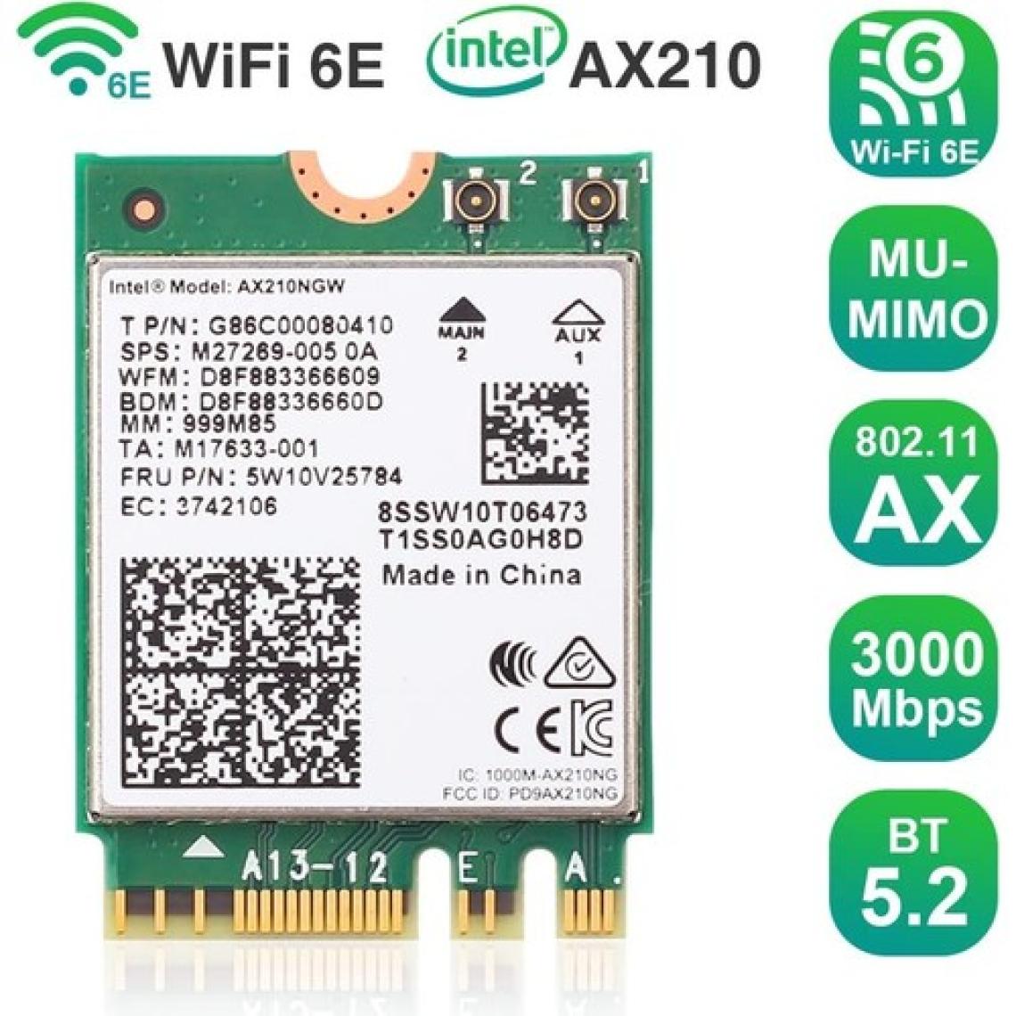 Intel AX210NGW AX210 Wi-Fi Kartı Wifi 2400MBPS