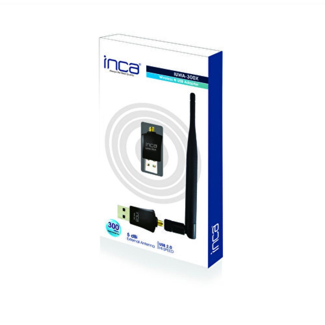 Inca IUWA-300X 300 Mbps 11N Harici 5Dbi Anten Wireless Adaptör