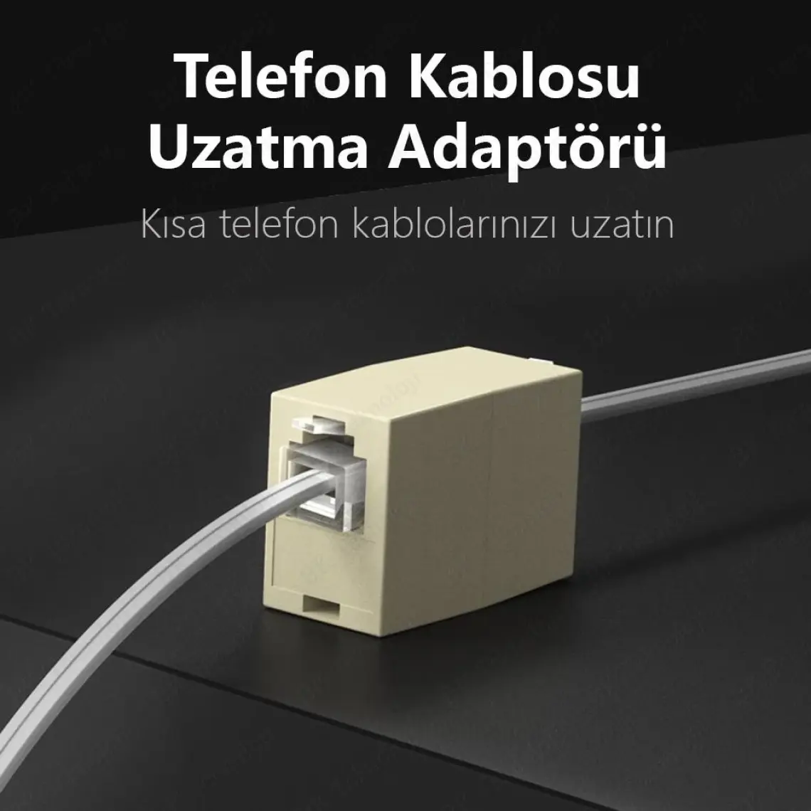 RJ11 6P4C Dişi Dişi Adaptör Telefon Kablosu Uzatma Aparatı