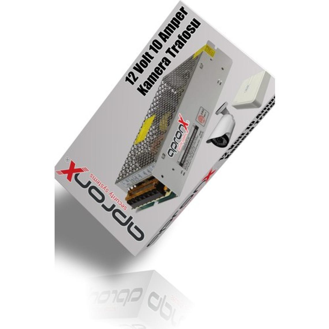 Apronx APX-1210A 12 Volt 10 Amper Metal Adaptör Güvenlik Kamerası Trafosu Kamera Adaptörü