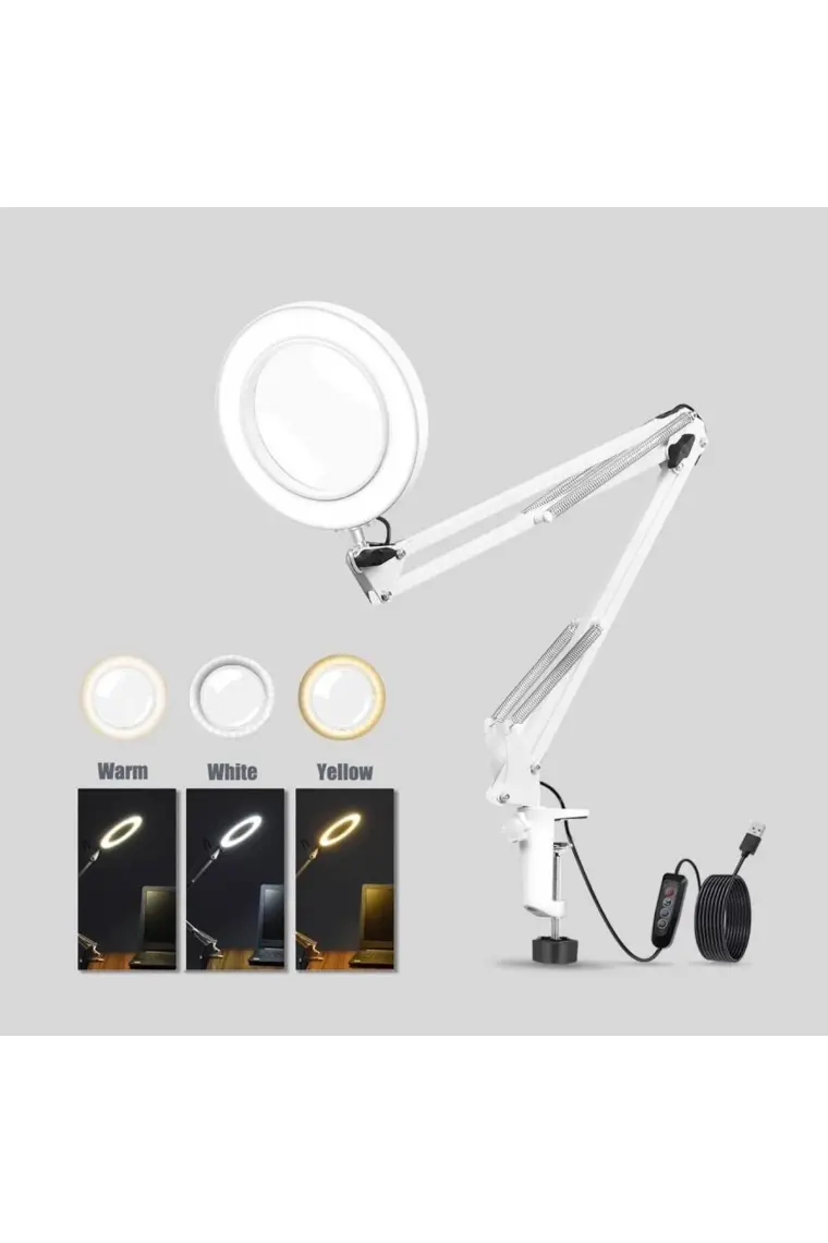 Valkyrie Katlanabilir Ayarlanabilir LED Işıklı Masaüstü Büyüteç