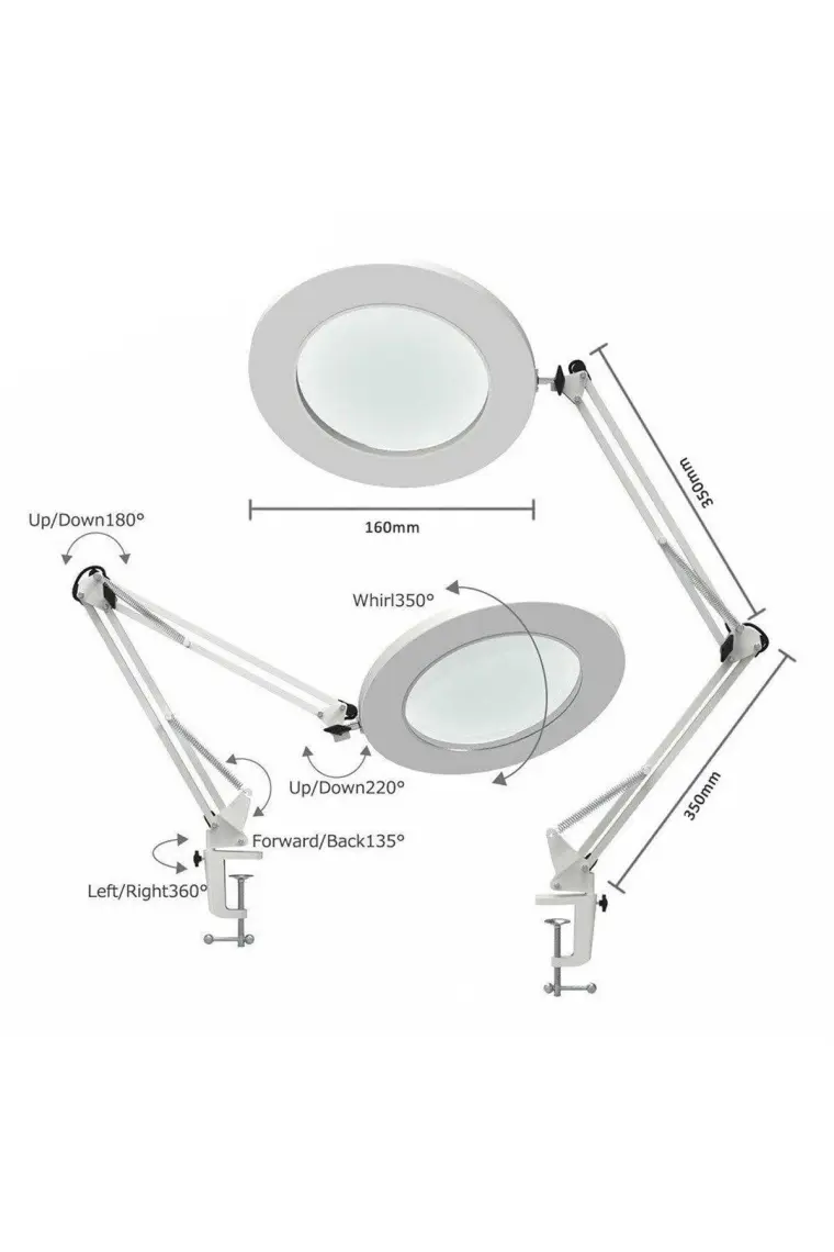 Valkyrie Katlanabilir Ayarlanabilir LED Işıklı Masaüstü Büyüteç