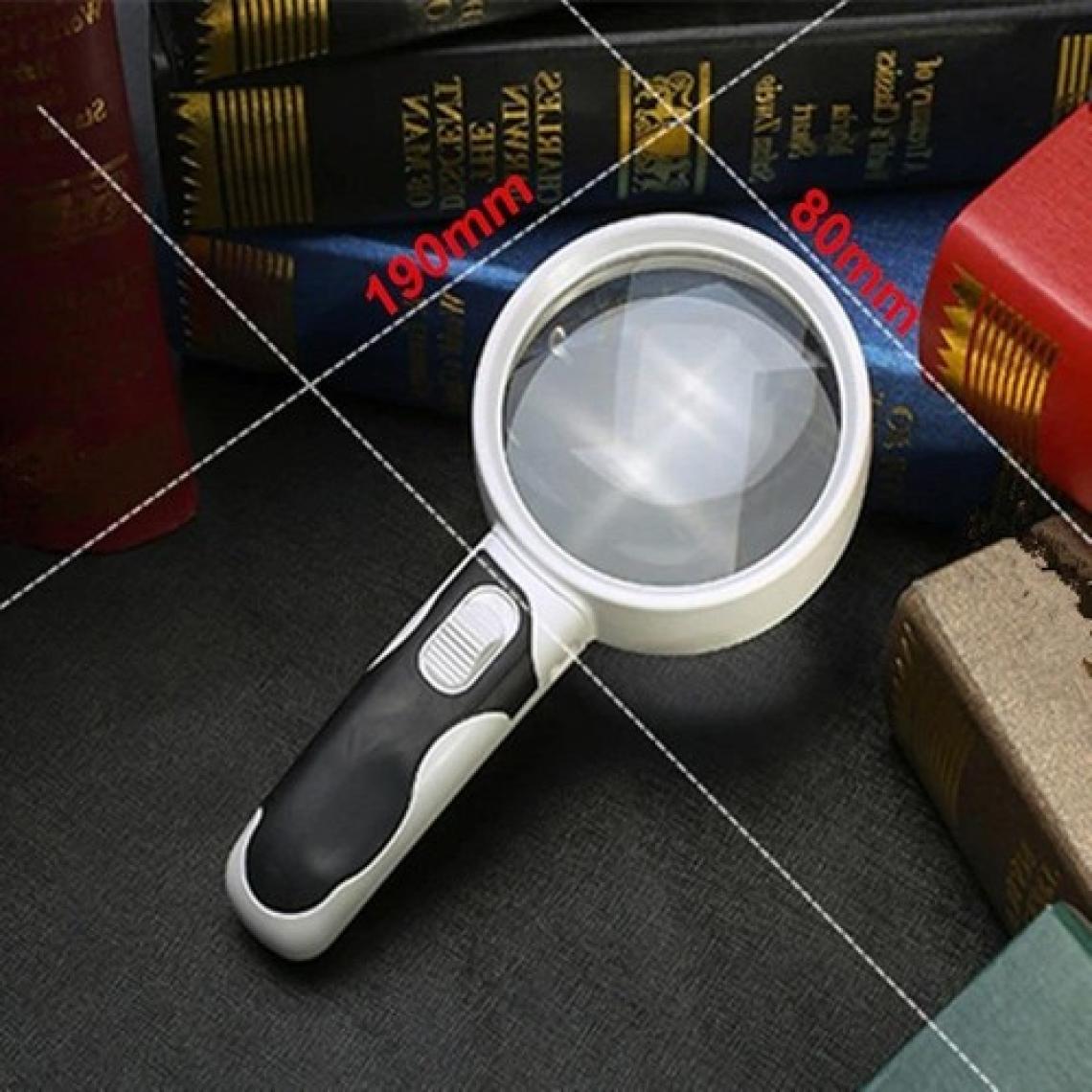 Upway 20X Optik Büyüteç LED Işık Aydınlatma Çift Katmanlı 80MM Lens Çapı