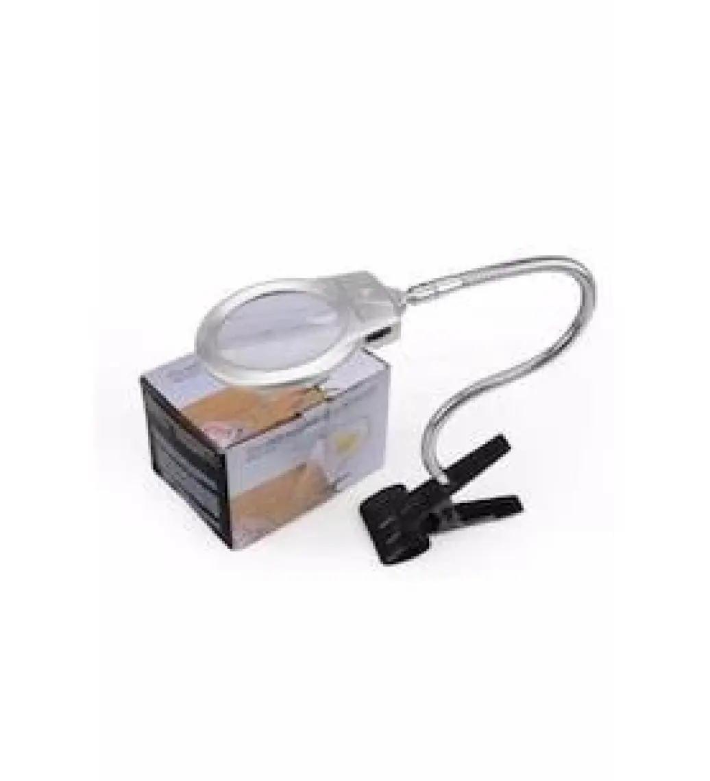 Nikula Spiralli Klipsli Büyüteç - LED Işıklı 13CM MG15120-C