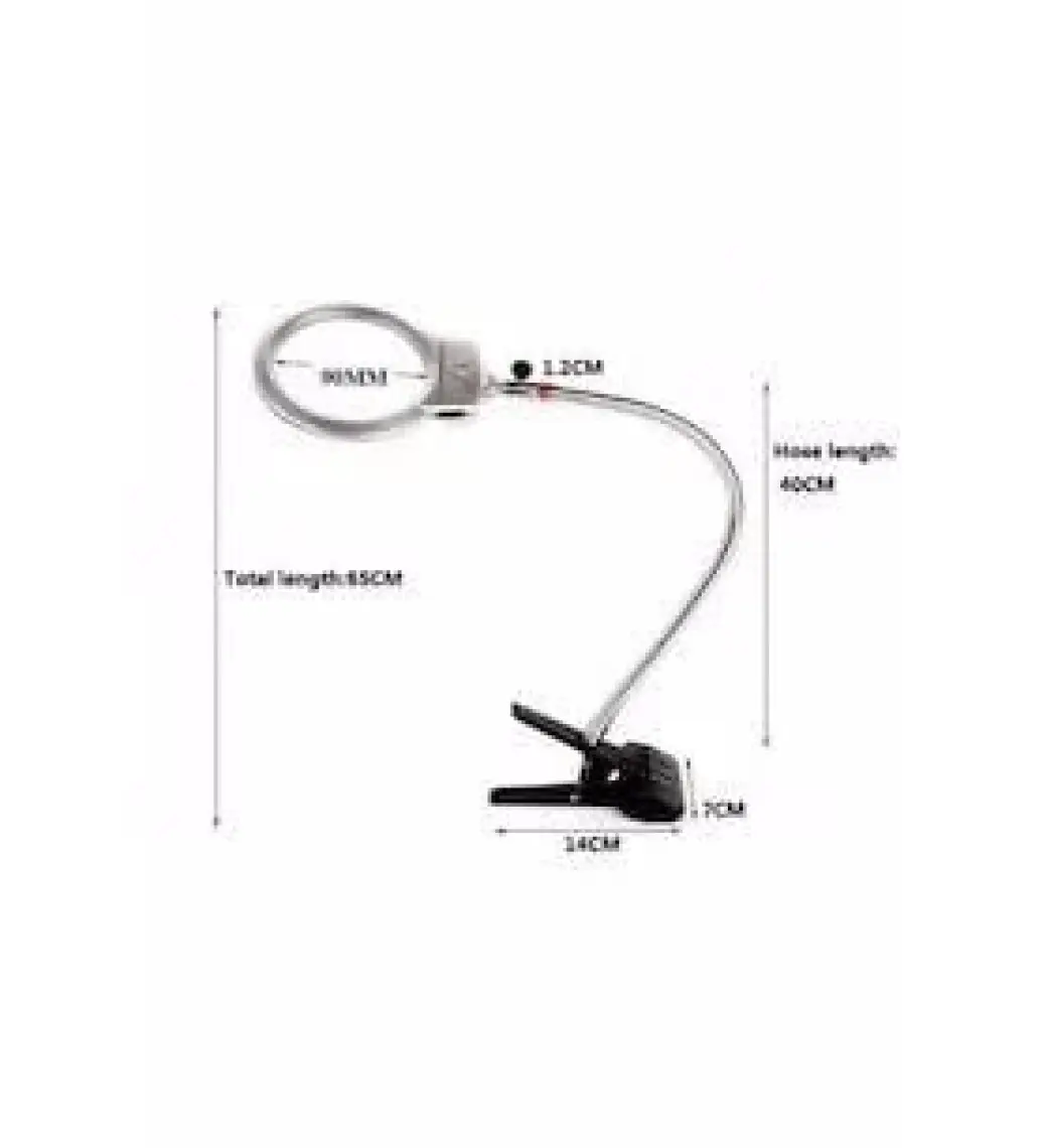 Nikula Spiralli Klipsli Büyüteç - LED Işıklı 13CM MG15120-C