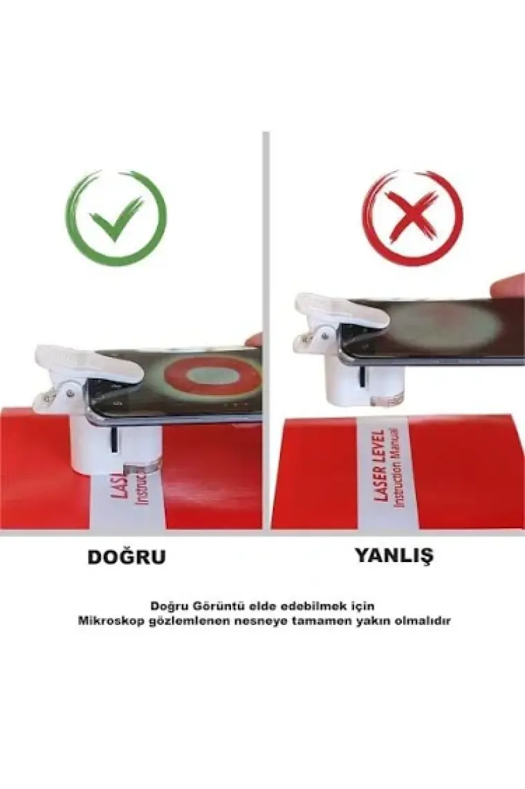Daily Link Dailylink 60X Mini Taşınabilir Büyüteç Mikroskop Cep Telefon Uyumlu