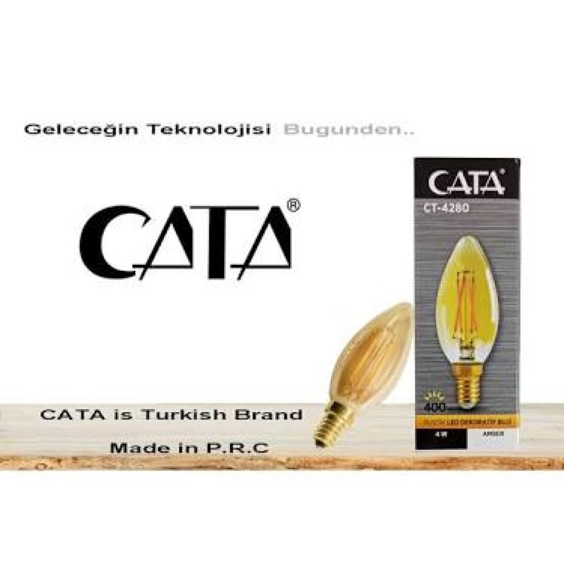Cata CT-4280 4W E14 Rustik LED Dekoratif Buji Ampul 4'lü Paket