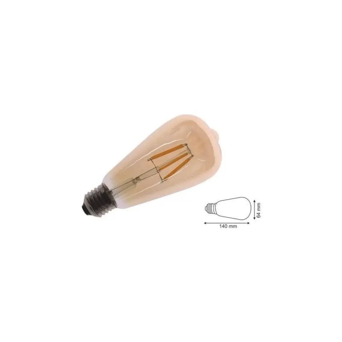 Edison Armut Tipi Edison Ampül Flemanlı Tasarruflu ST64 4W LED Rustik Dekoratif Ampul Vintage Aydınlatma