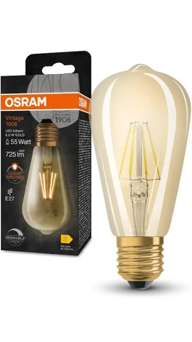 Osram Vintage 1906 Fıl Dım Eds 7W/2500K 725LME27
