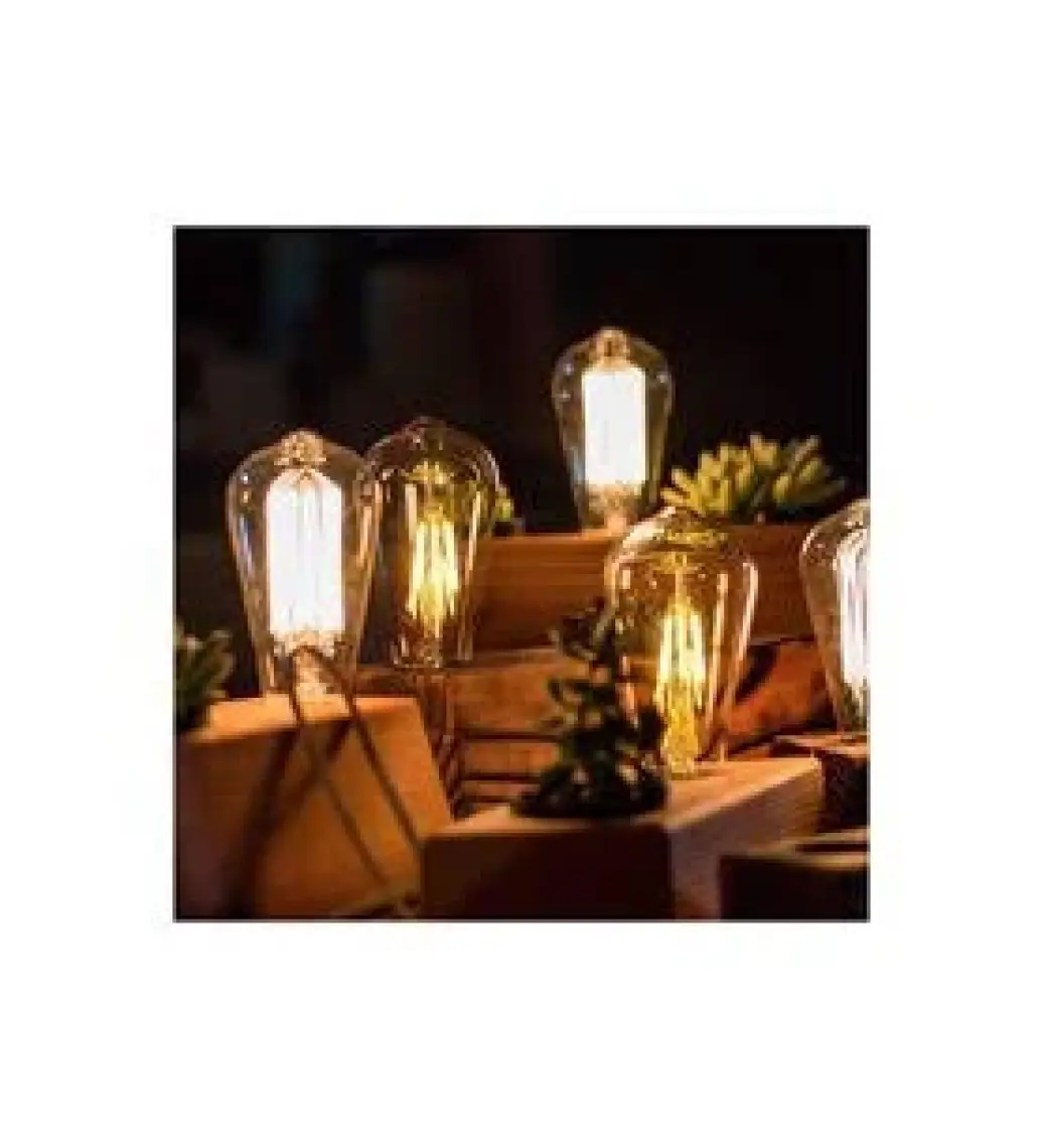 Edison Armut Tipi Edison Ampül Flemanlı Tasarruflu ST64 4W LED Rustik Dekoratif Ampul Vintage Aydınlatma