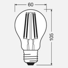 Osram LED Fılament 11W 2700K 1521LM E27 Duy Sarı Işık Ampul Dim Edilebilir / 4099854394676