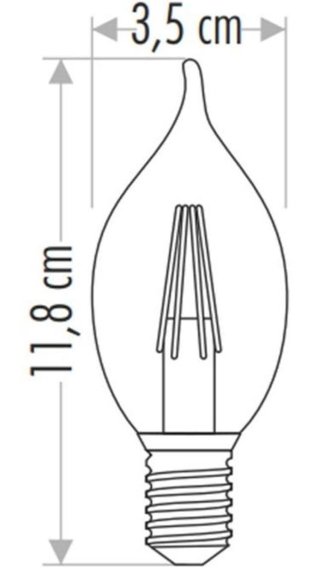 Cata 7 Adet Ct 4281 Cata 4W Rustik LED Ampul Amber 2700K E14 Duy
