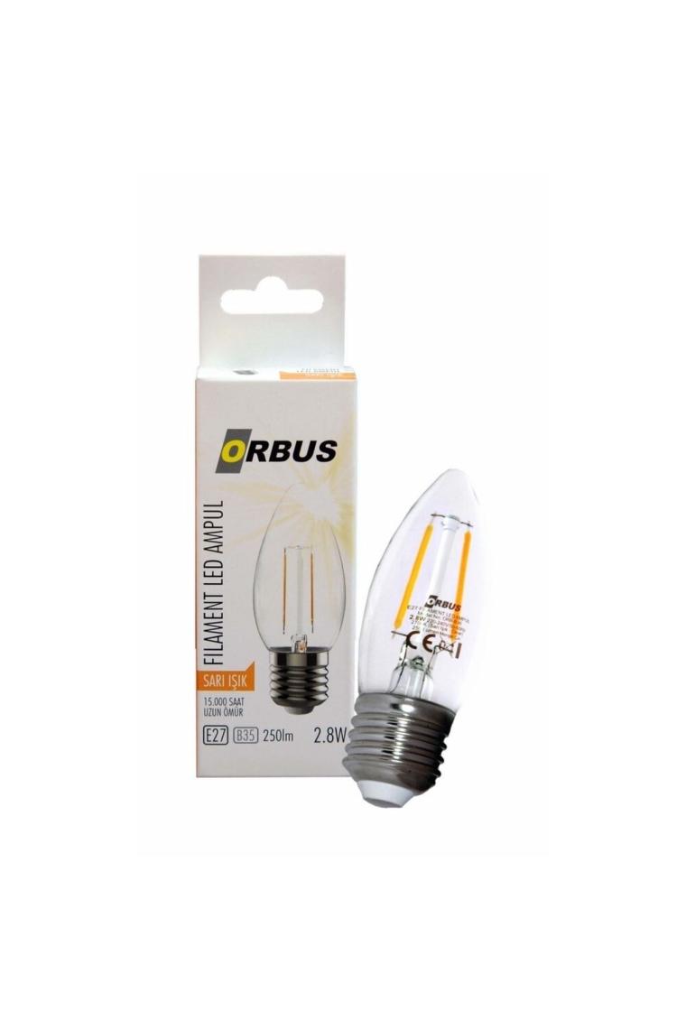 Orbus ORB-B36 Mum 4W E27 Clear Dekoratif Led Ampul 400 Lm Ra80 220-240V-50Hz