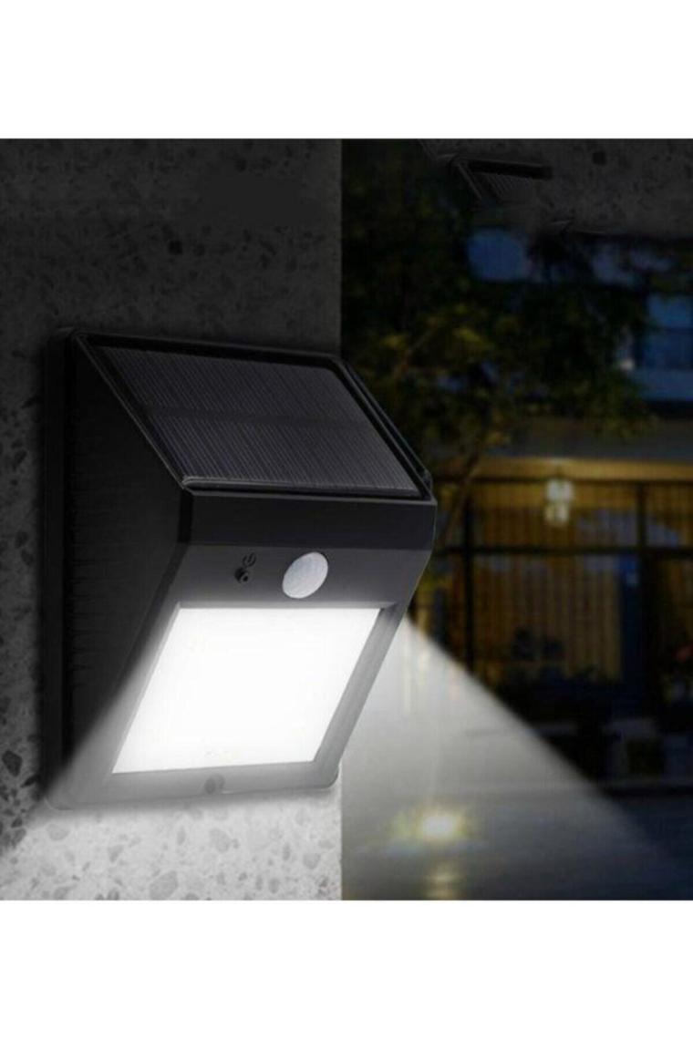 Pazariz Güneş Enerjili Sokak Lambası Solar Bahçe Armatürü Aydınlatması Dış Mekan Işık 20 LED