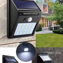 Pazariz Güneş Enerjili Sokak Lambası Solar Bahçe Armatürü Aydınlatması Dış Mekan Işık 20 LED