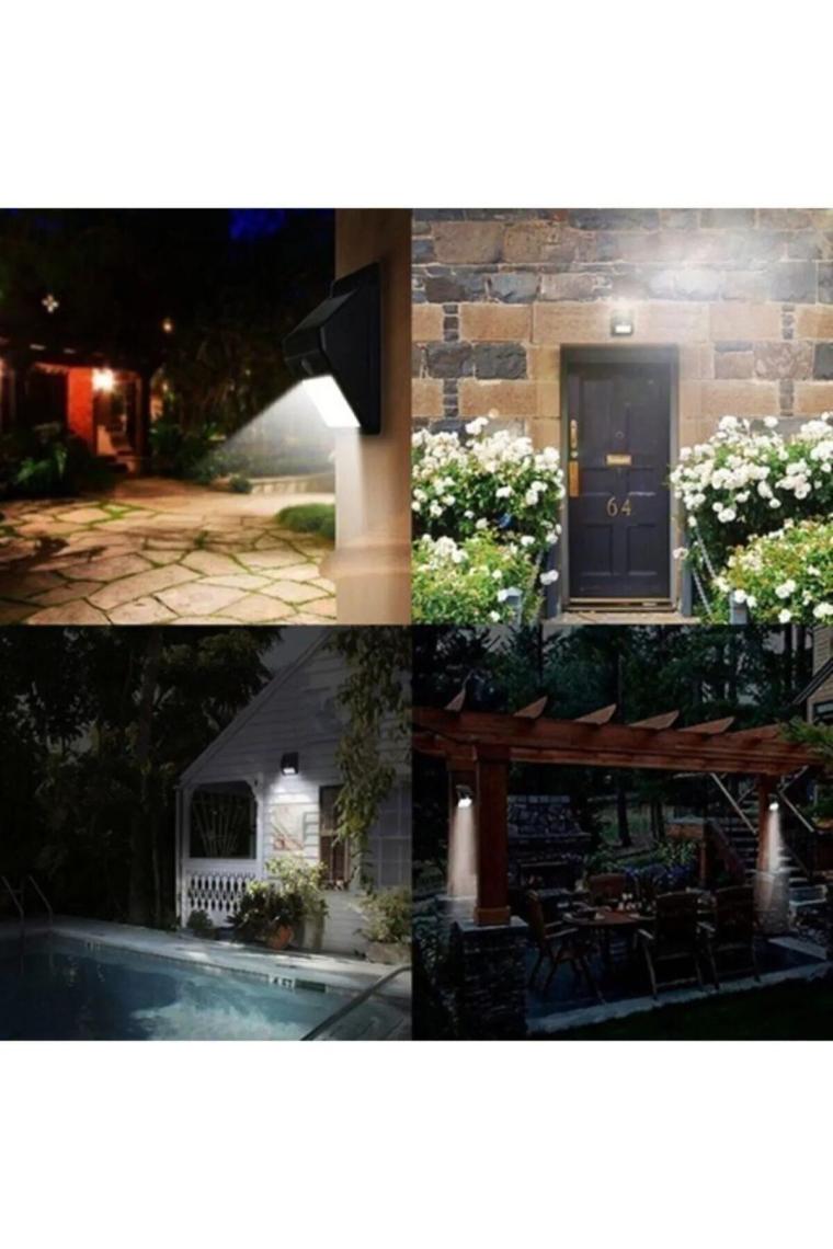 Temiz Pazar Solar Sensörlü Duvar Tipi 20 Ledli Duvar Aplik