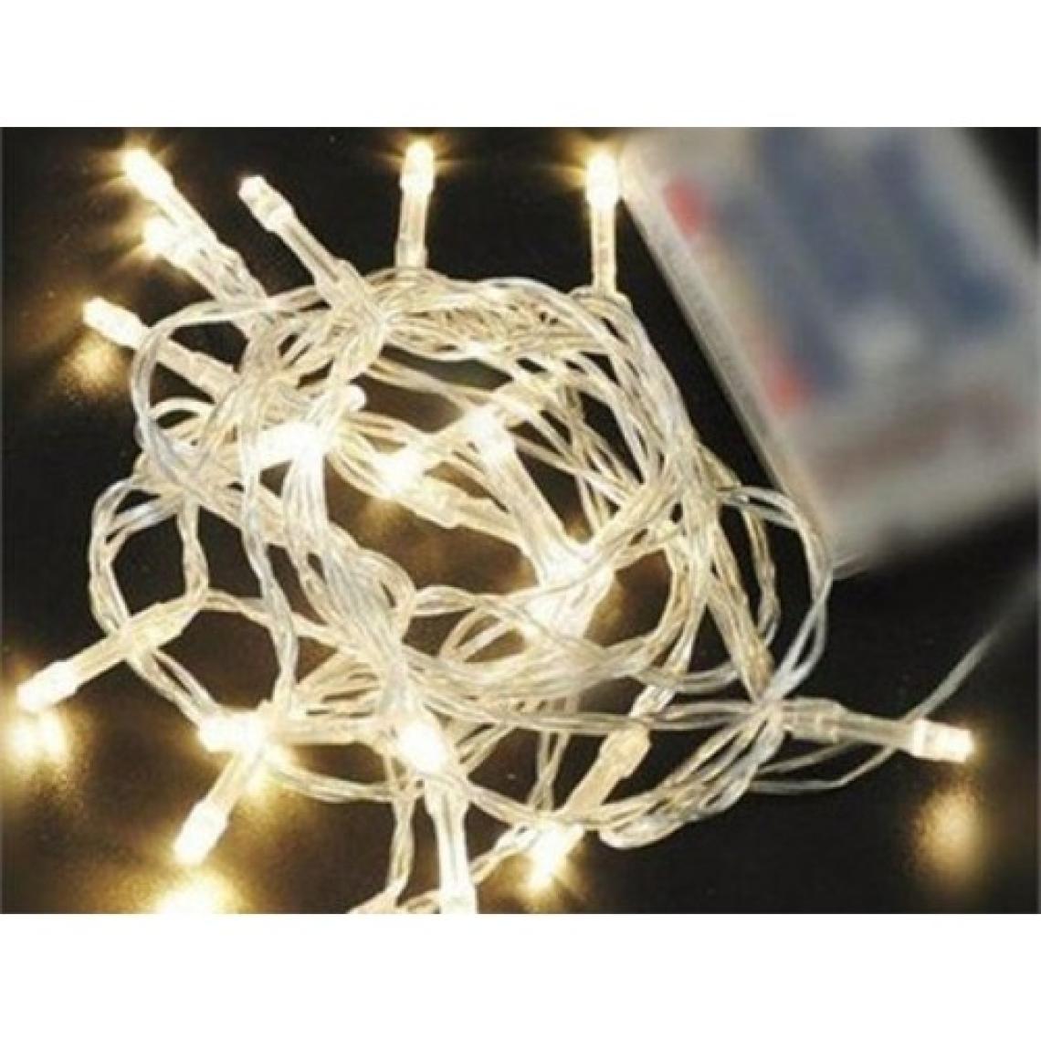 Dahili Pilli Şeffaf Kablolu Gün Işığı Sarı Renk Peri  LED Işık 5 Metre
