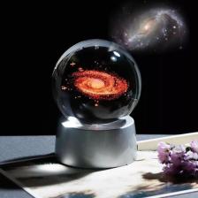 Mobgift Dekoratif Rengarenk Işıklı Samanyolu Galaxy Cam Küre