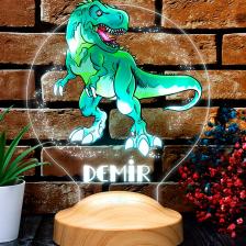 Sevgi Lambası Çocuk Hediyesi Dinozor 3D LED Lamba T-Rex Tasarımlı Çocuk Odası Gece Lambası