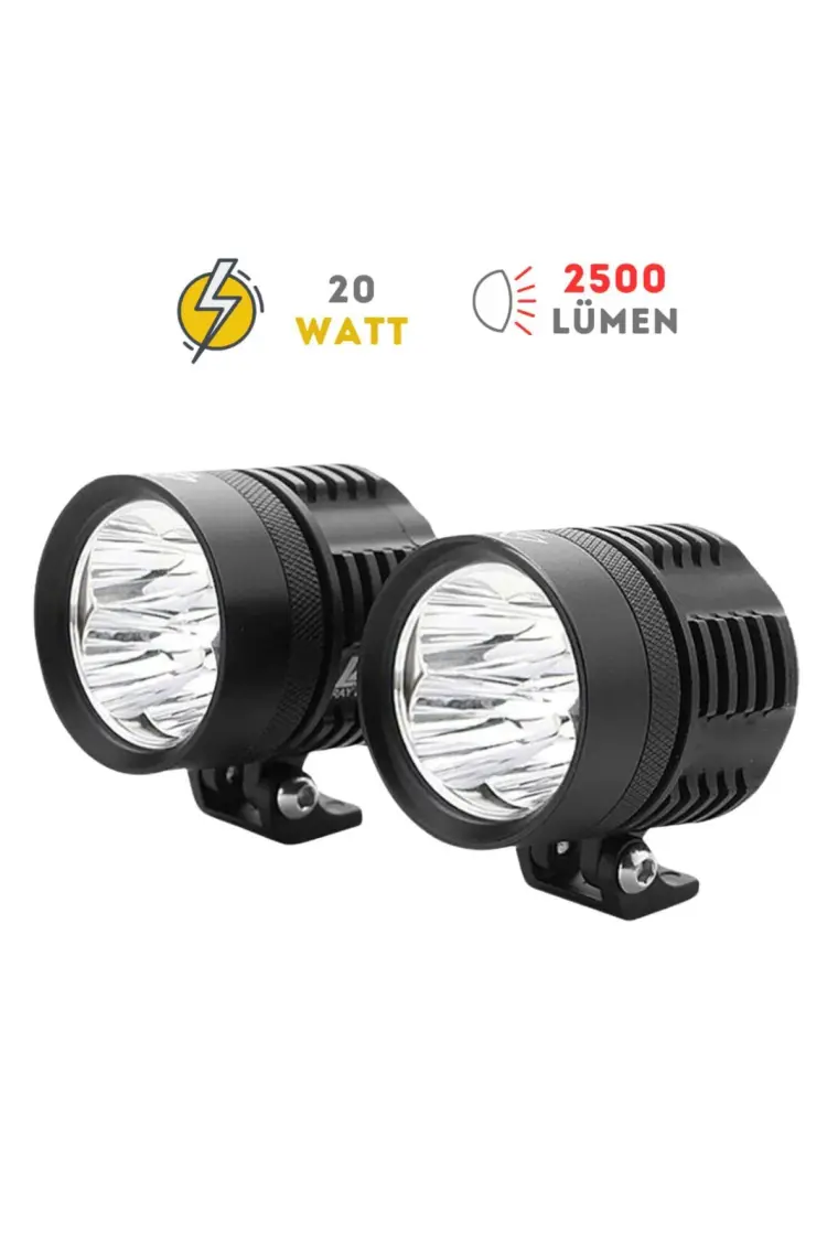 KNMASTER Husky 20W Beyaz Motosiklet Led Sis Farı