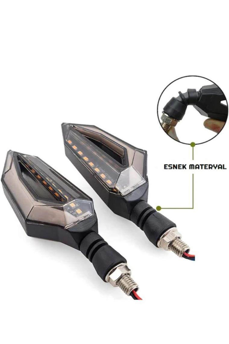 Techmaster Motosiklet Led Kayar Sinyal Led Lambası 12V Su Geçirmez ZXD-05