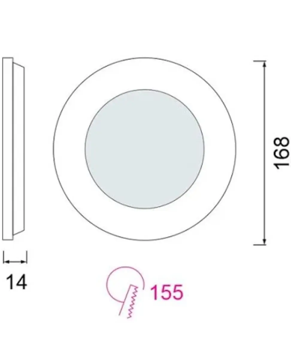 Horoz Led Spot Panel Horoz Slim 12 Watt Günışığı