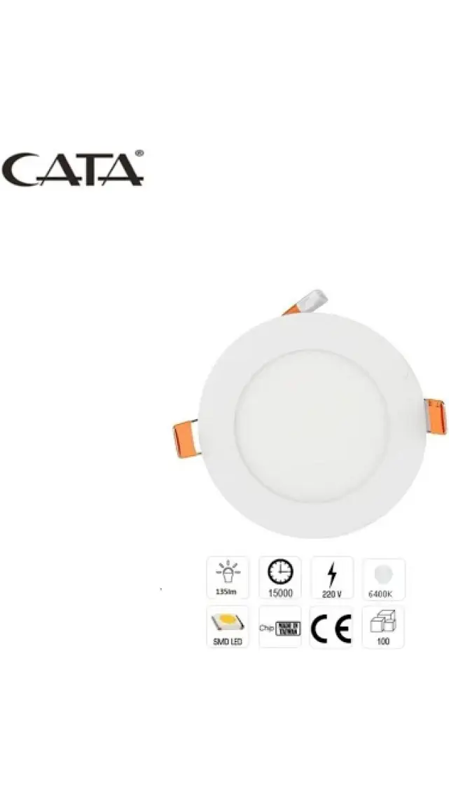 Cata 5 Adet Ct 5145 Cata 6 W LED Spot Armatür Beyaz Işık 6500K