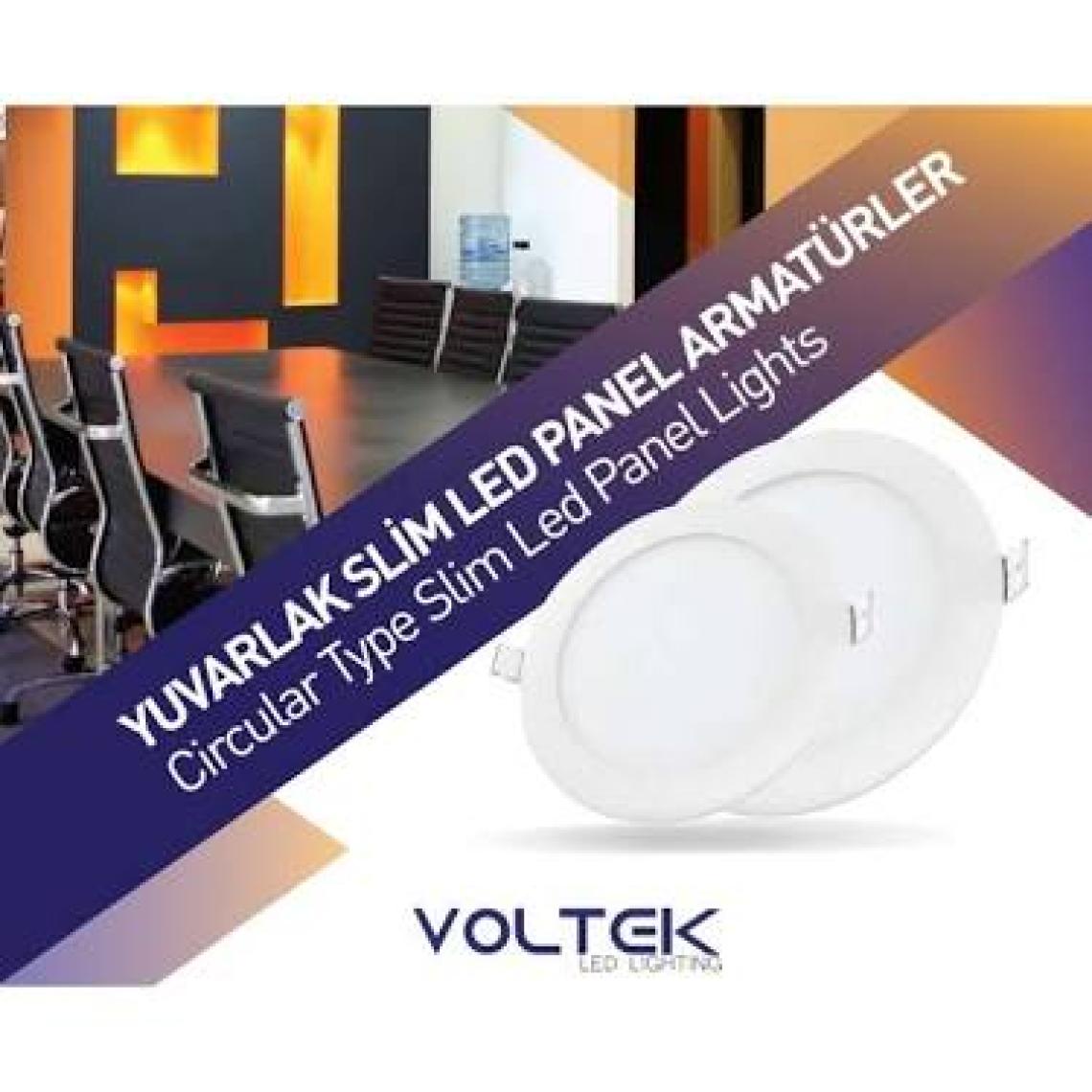Voltek  3 Watt 2.5” Yuvarlak Slim LED Panel Armatür Beyaz 6500 K
