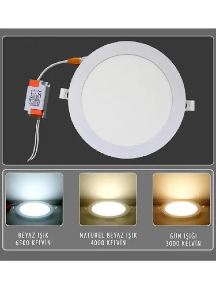 Cata Ct-5149 Ct-5169 Eco 18W Panel Led Armatür  Günışığı