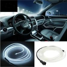 Techmaster Araç Içi Torpido Şerit Ledi Renkli Ip Neon LED 3 Metre Beyaz