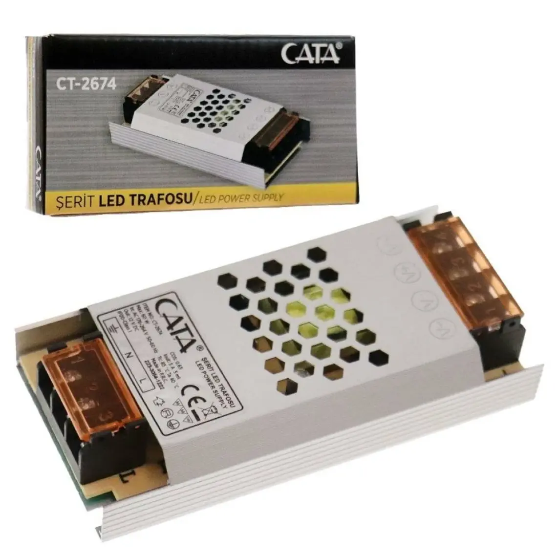 Cata CT-2674 5AMPER Şerit LED Trafosu Slım