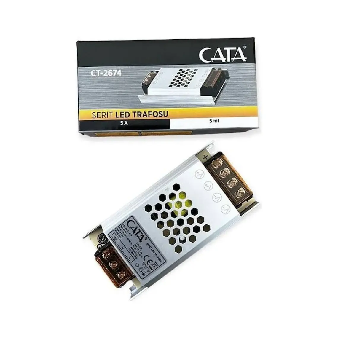 Cata CT-2674 5AMPER Şerit LED Trafosu Slım