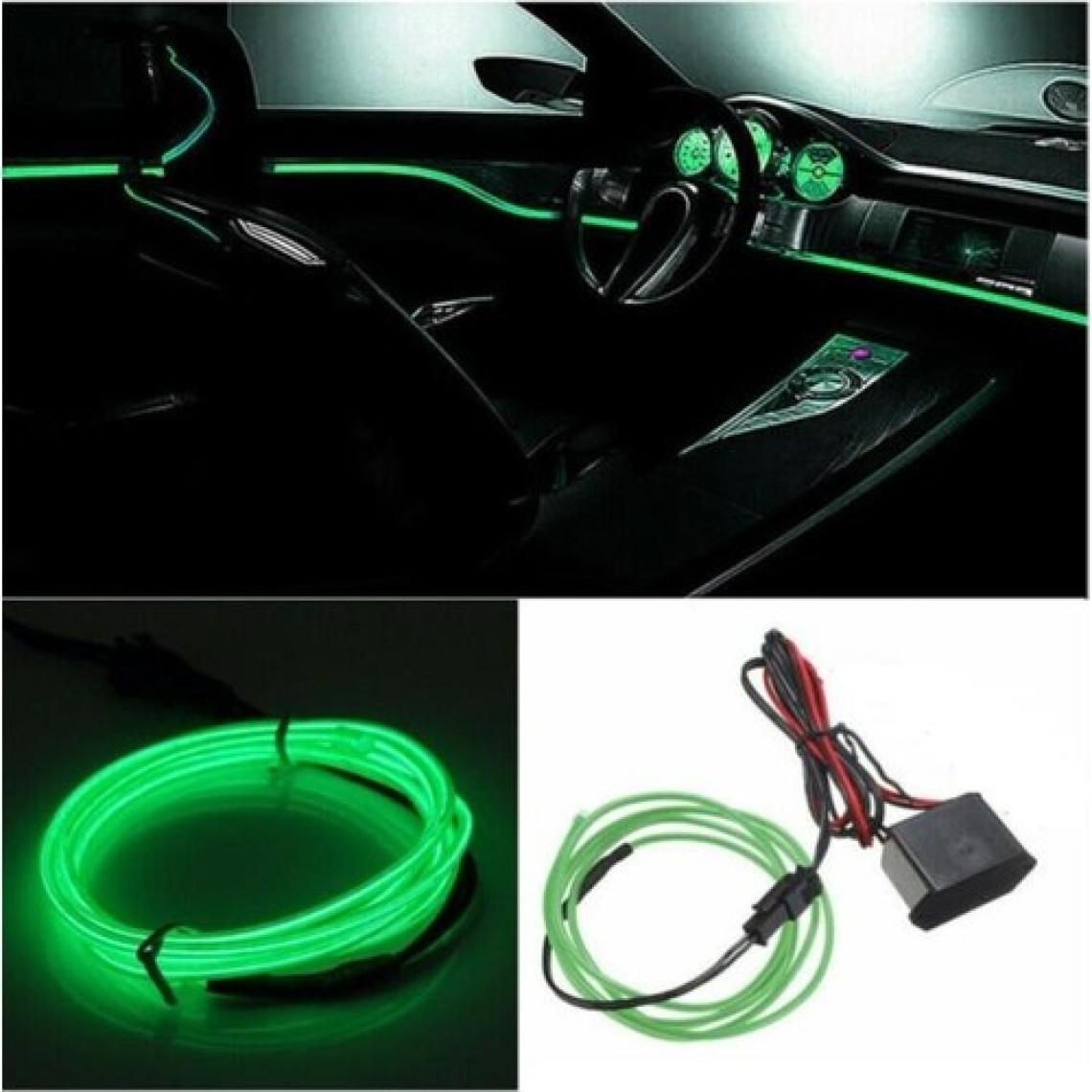 Techmaster Araç Içi Torpido Şerit Ledi Renkli Ip Neon LED 3 Metre Yeşil