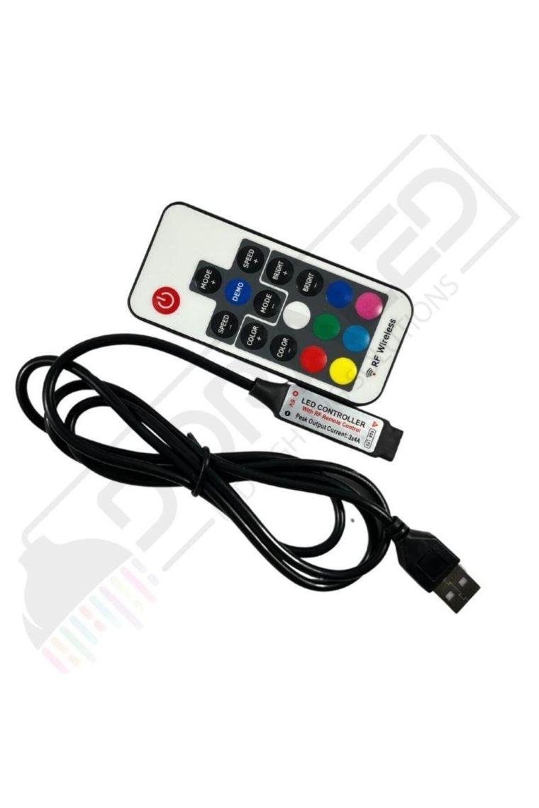 Dora Led Rgb Kontrol Modülü Rf USB Giriş 5-24 Volt LED Şerit Için