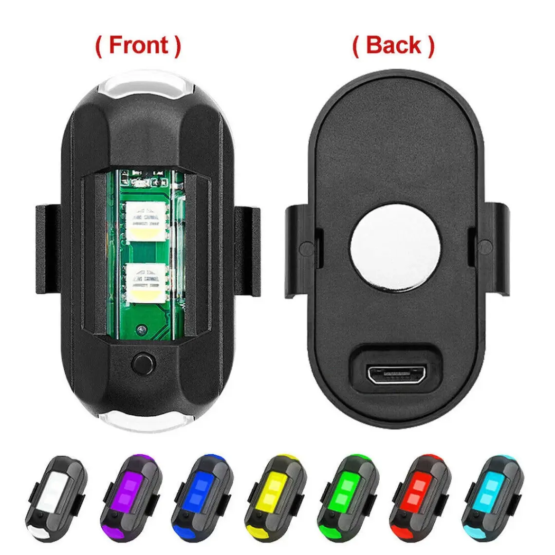 Techmaster Rgb Manyetik 7 Renk Drone Bisiklet Motorsiklet Şarjlı Mini LED Lamba