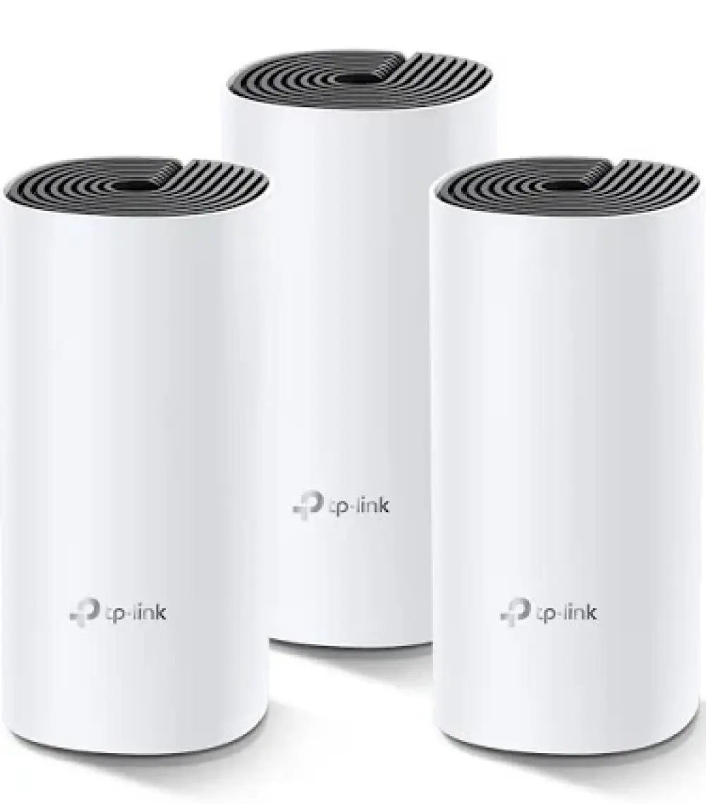 TP-Link Deco M4(3-pack), AC1200 Mbps, Dual-Band, Gigabit Portları, 100 Cihaza Kadar Bağlanılabilirlik, 370 m²'ye Kadar Kapsama, Mobil Uygulama ile Kolay Kurulum, Wi-Fi 5 Mesh Sistemi