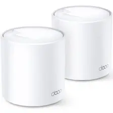 TP-Link Deco X20(2-pack), AX1800 Mbps, 1 GHz CPU, Yapay Zeka Desteği, Gigabit Portları, 150 Cihaza Kadar Bağlantı,  370 m²'ye Kadar Kapsama, Mobil Uygulama ile Kolay Kurulum, Wi-Fi 6 Mesh Sistemi