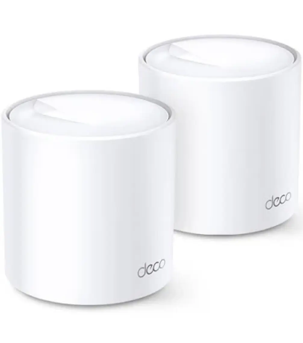 TP-Link Deco X20(2-pack), AX1800 Mbps, 1 GHz CPU, Yapay Zeka Desteği, Gigabit Portları, 150 Cihaza Kadar Bağlantı,  370 m²'ye Kadar Kapsama, Mobil Uygulama ile Kolay Kurulum, Wi-Fi 6 Mesh Sistemi