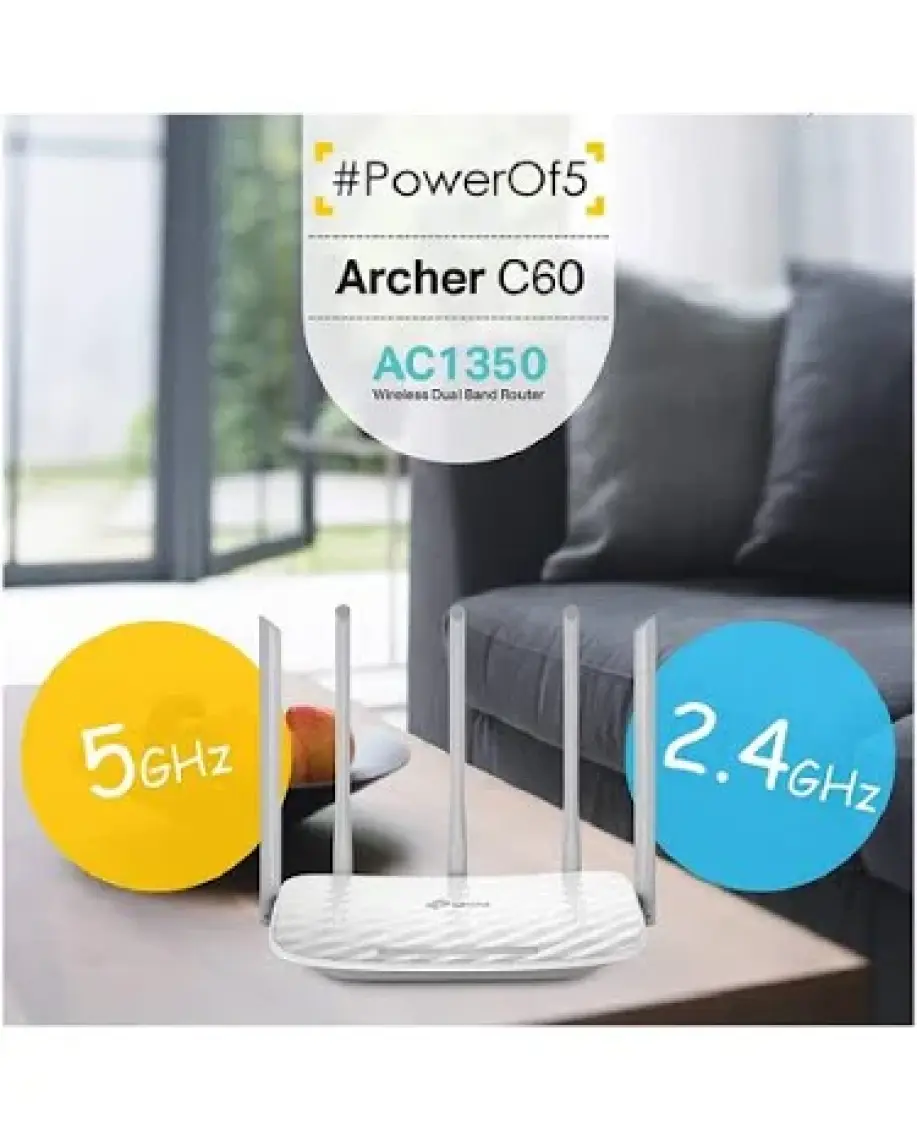 TP-Link Archer C60 AC1350 Kablosuz Dual Band Router