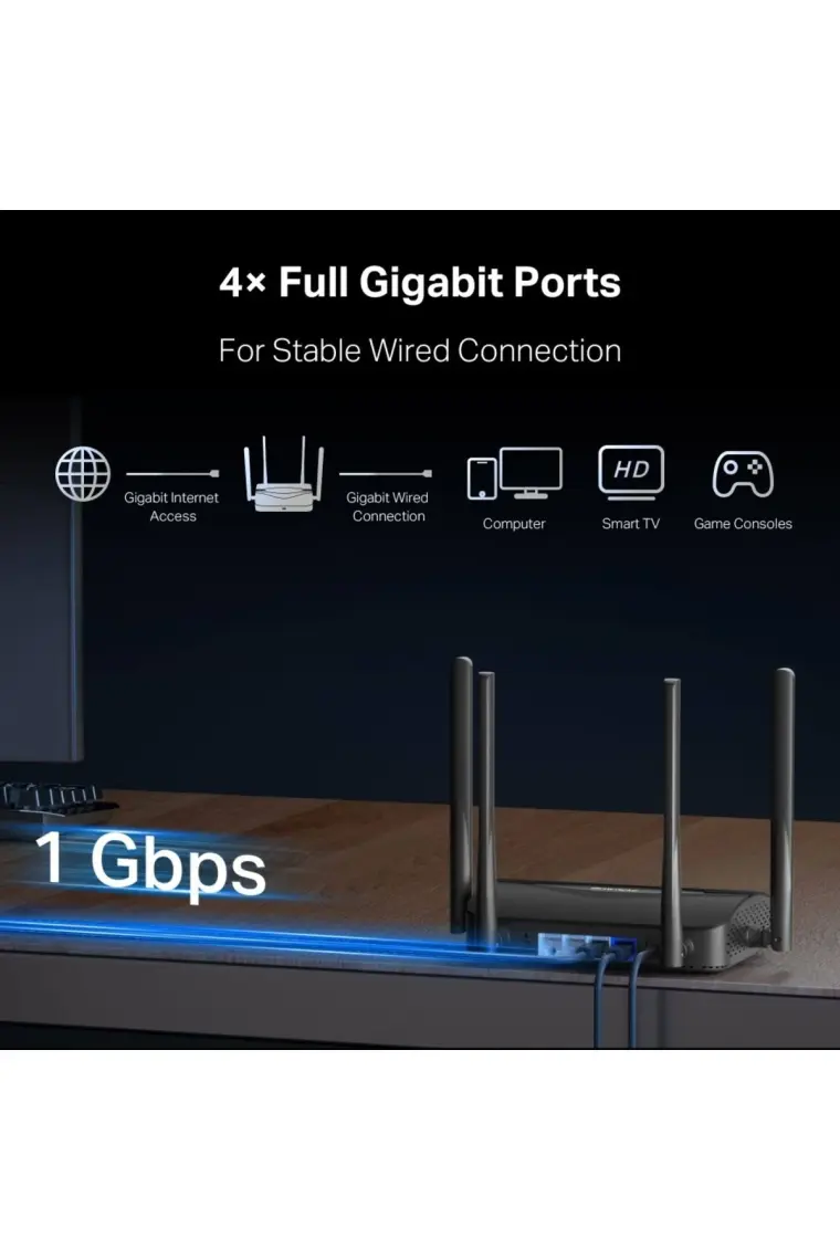 Mercusys MR25BE | Wi‑Fi 7 Router | BE3600 Mbps Hız | Dual‑Band | Fiber Destekli | 2.5Gbps WAN & LAN | Gigabit Portlar | MU‑MIMO | Beamforming | EasyMesh | Hızlı 4K/8K Streaming & Oyun | Kolay Kurulum