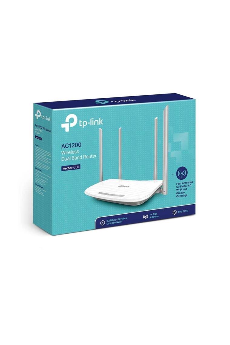 TP-Link Archer C50 | Dual-Band Wi-Fi 5 Router | AC1200 Mbps | MU-MIMO | Beamforming | All-in-one Modları (Router | Access Point | Range Extender)